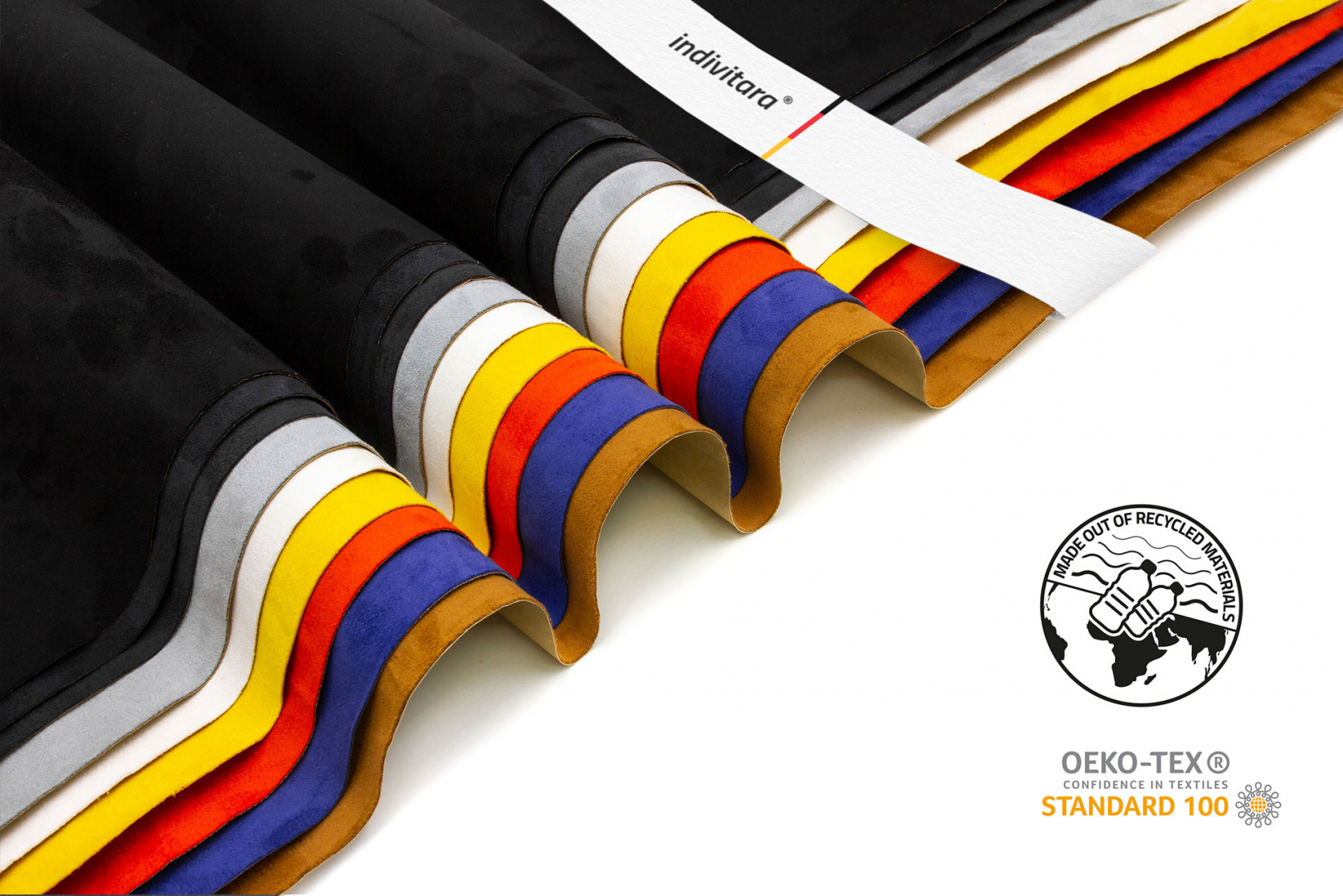 indivitara® Premium - selbstklebender Mikrofaserstoff Premium - Meterware - verschiedene Farben